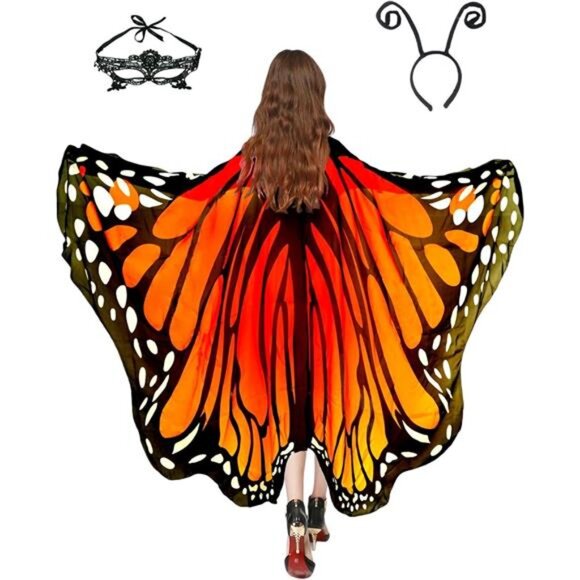 Other - Halloween Butterfly Wings Costume for Womens, Moth Wings Butterfly Cape Adult